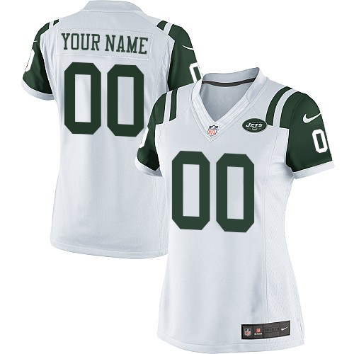 Women's Elite Nike Jersey White Road - Customized NFL New York Jets